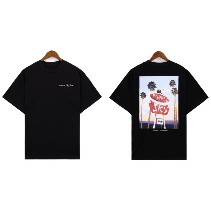 Purple Brand Co-branded Letter Coconut Photo Frame tee 2 colors