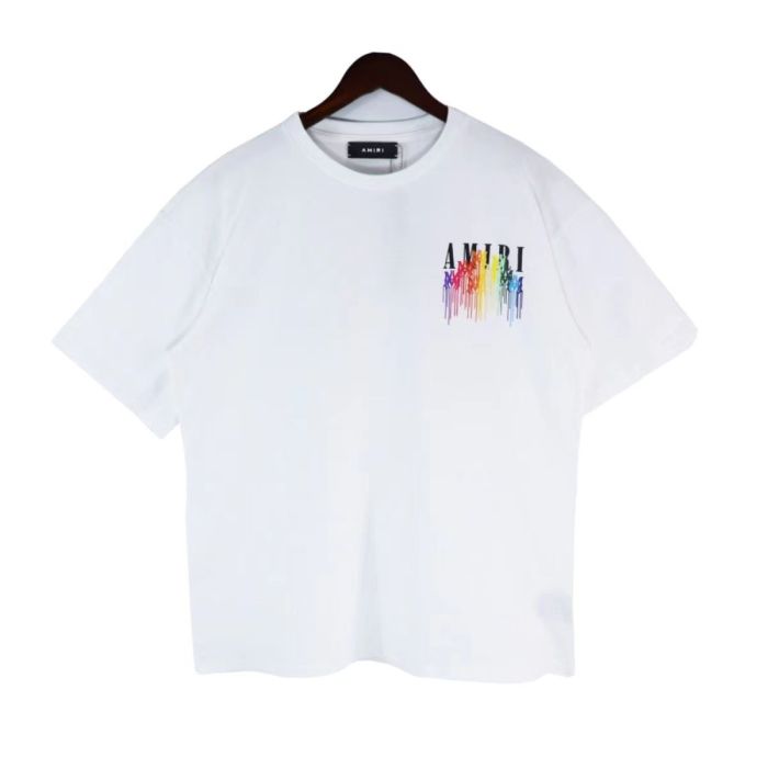 Amiri Colourful Ink Splash Graffiti Flow Paint Tee 2 colors