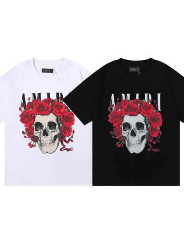 Amiri Rose Skull Letter Print Tee 2 colors