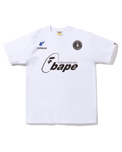 A Bathing Ape Ape Head Letter Clash Color Star Print Short Sleeve tee 2colors