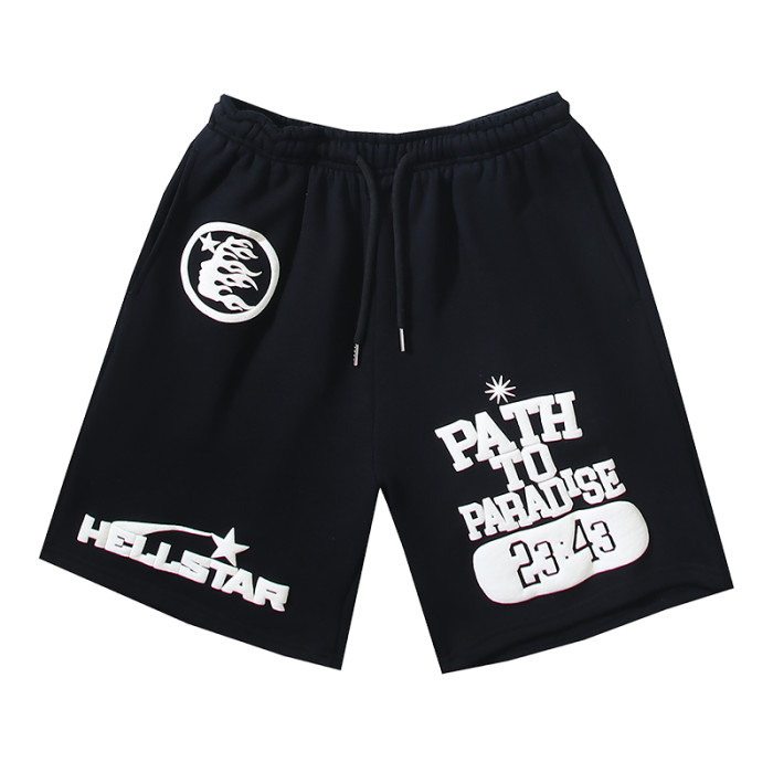 Hellstar Studio Time Foam Letter Logo Print Shorts 2 colors
