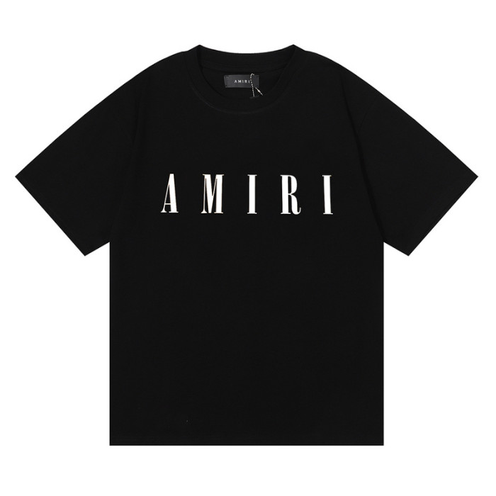 Amiri Simple style monogrammed logo print Tee 6 colors