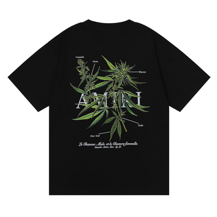 Amiri Green Leaf Print tee 2 colors