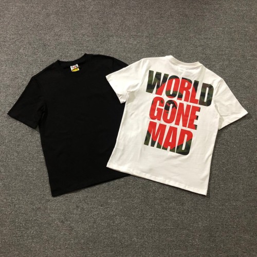 A Bathing Ape Red and green apes letter short sleeve 2 colors