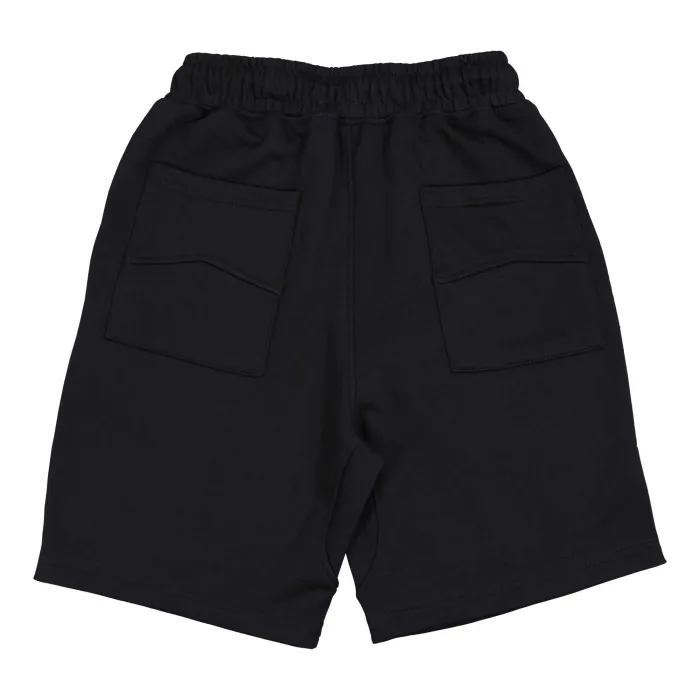 Co-branded high street monogrammed embroidered terry shorts 2 colors