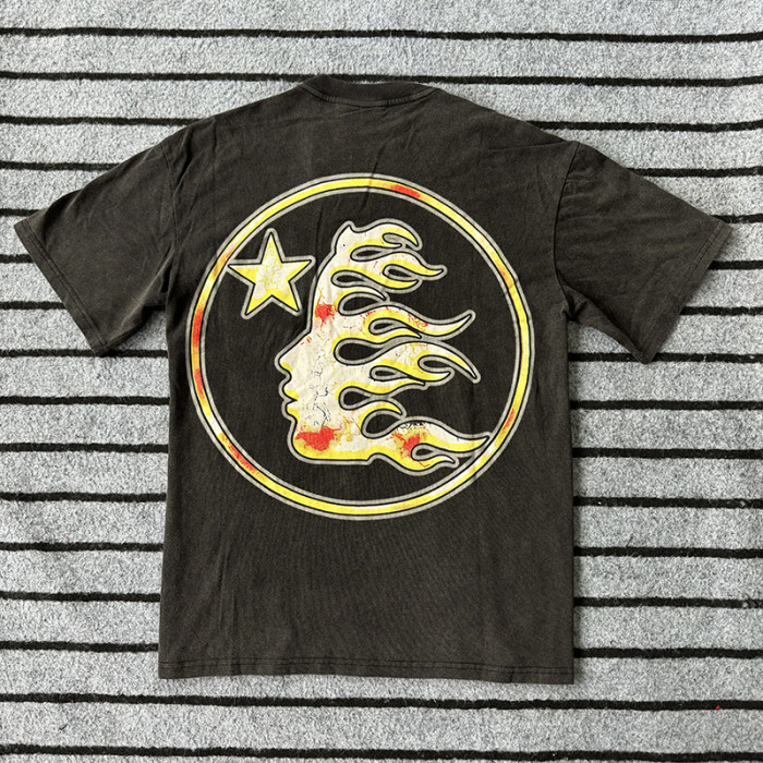 Hellstar Studio The Worm Rodman Dazzle Logo Print Washed Tee