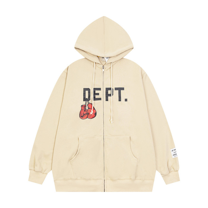 GaIIery dept Boxing Gloves Letter Logo Print Zipper hoodie 3 colors