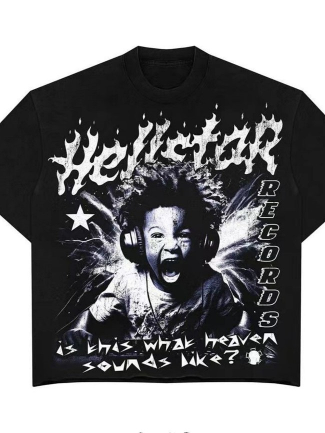 Hellstar Studio Little Boy With Headphones Printed tee