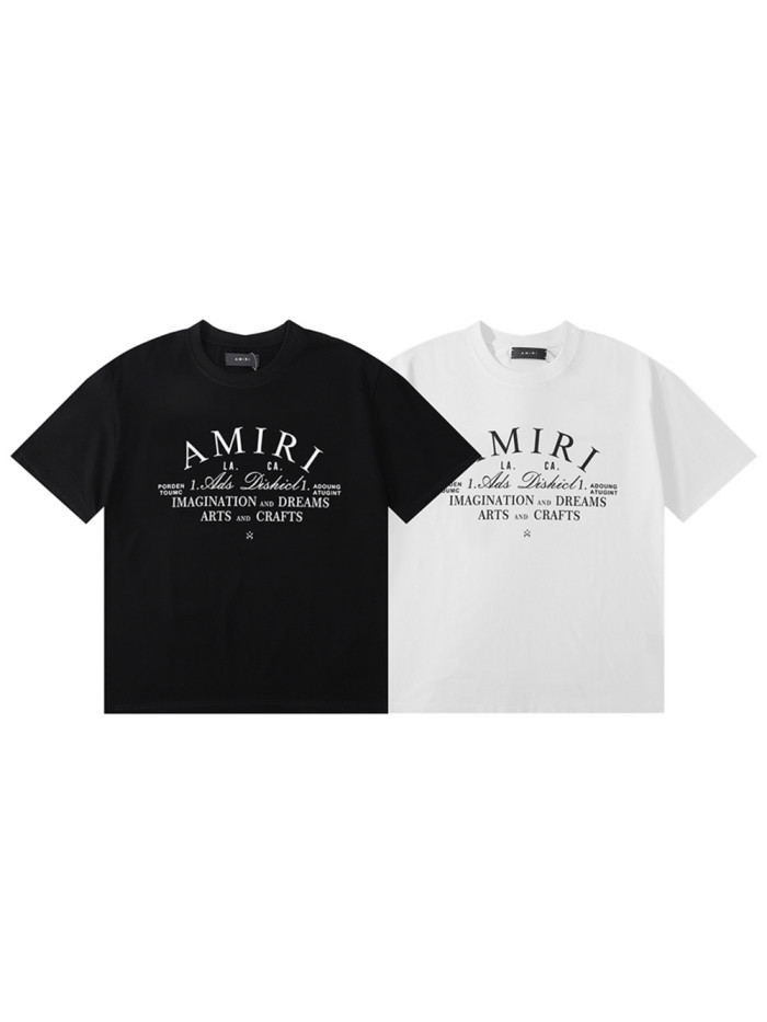 Amiri Chest monogrammed round neck Tee 2 colors