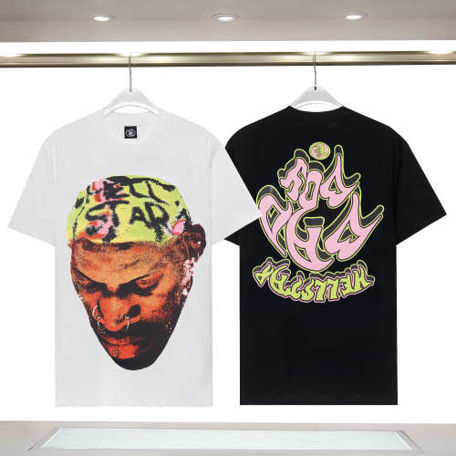 Hellstar Studio Rodman Head Back Creative Letter Graffiti Tee 2 colors