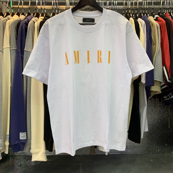Amiri Simple style monogrammed logo print Tee 6 colors