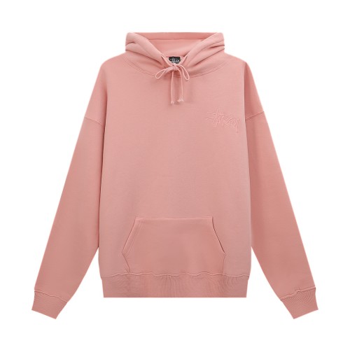 Monogrammed Logo Drawstring Hooded Sweatshirt in Same Color