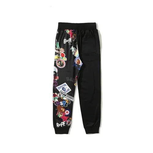 Badge LOGO Sticker Style Patchwork Pants
