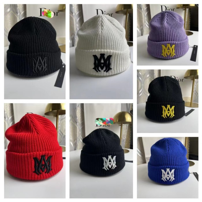 Amiri Street Trendy Embroidered knitted cap 19 styles