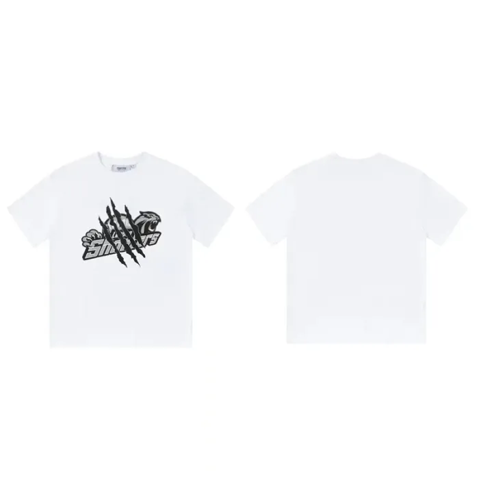 Colorful gradient letter short sleeve tee multiple styles
