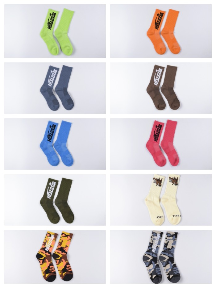 Hellstar Studio Classic monogrammed logo sports mid-calf socks 10 colors