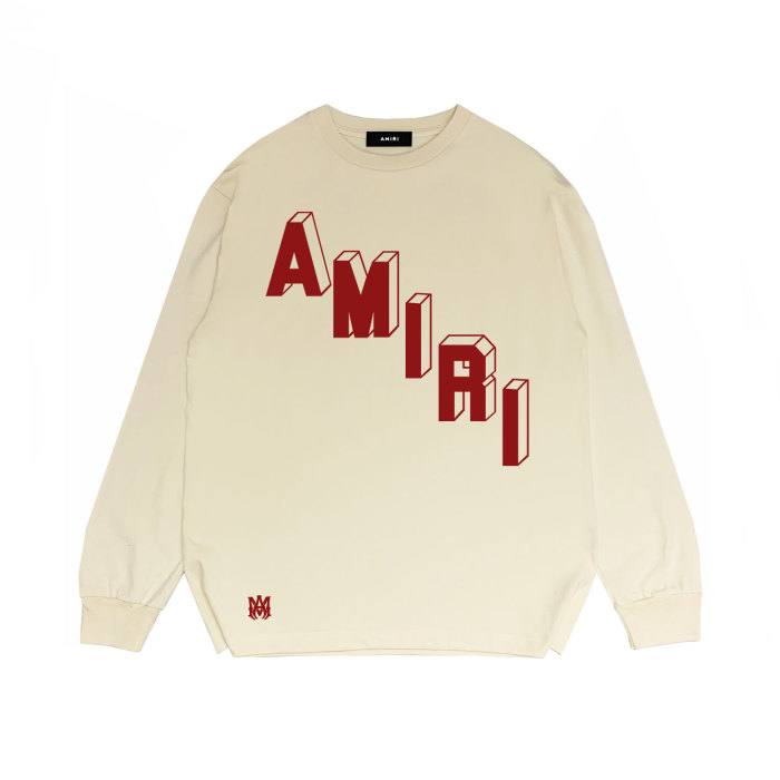 Amiri Stereo Alphanumeric Print Long Sleeve T-Shirt 25 colors