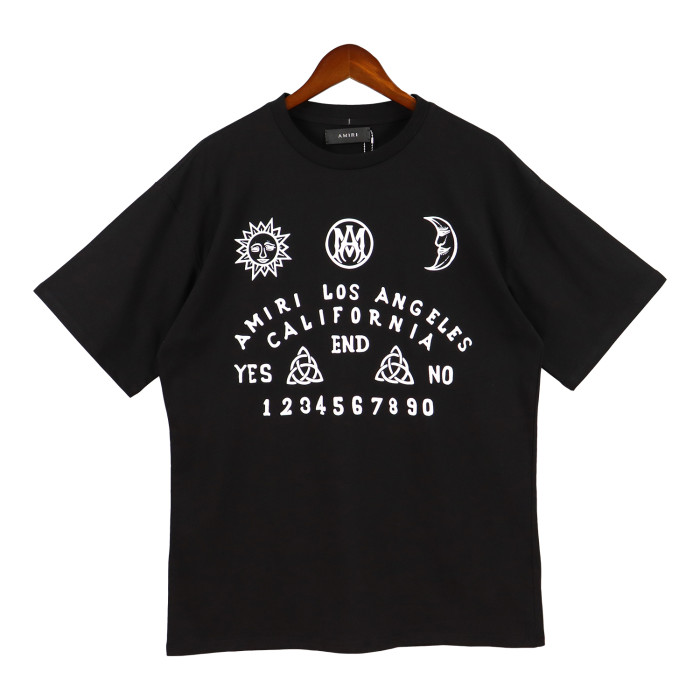 Amiri Sun Moon Letter Logo Print Tee 2 colors