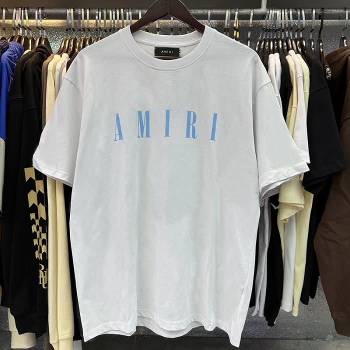 Amiri Simple style monogrammed logo print Tee 6 colors