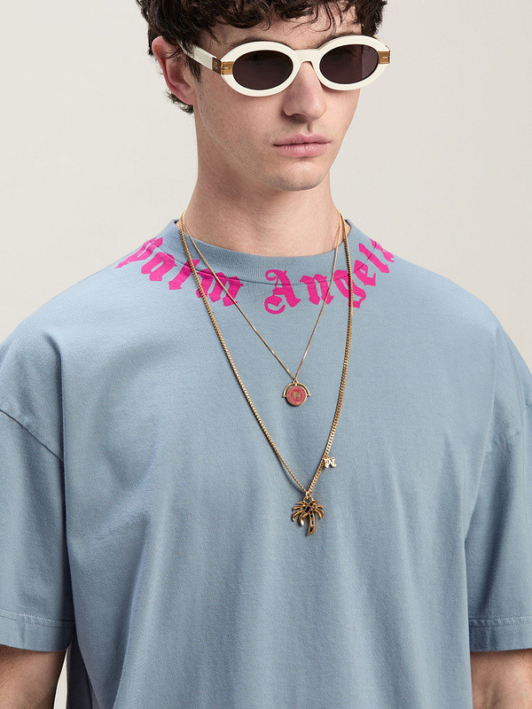 Palm angels Basic Neckline Letter Wrap Solid tee 3 colors