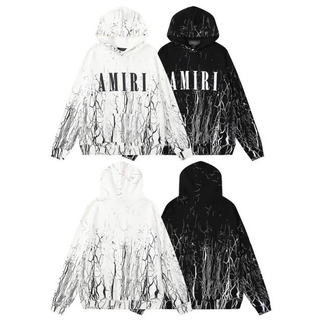 Amiri Dry Cracked Print Hooded Sweatshirt