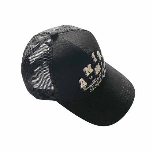 Amiri Cubic Apricot Embroidered Letter Mesh Duck Cap 2 colors