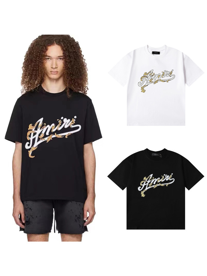 Amiri Straw Letter Print Tee 2 colors