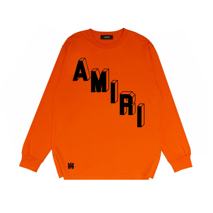 Amiri Stereo Alphanumeric Print Long Sleeve T-Shirt 25 colors