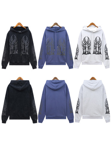 Abstract Large Print Hoodie 3 colors