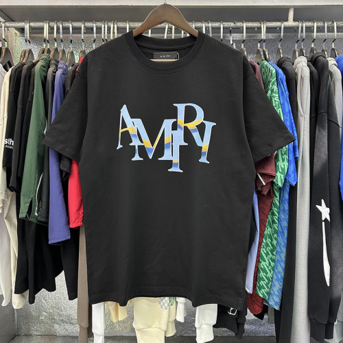 Amiri Gradient Mismatched Letter Print Tee 2 colors