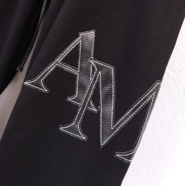 Amiri Leather monogrammed hoodie & pants set 3 colors
