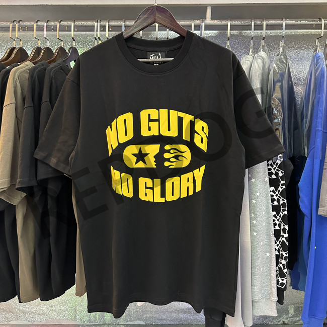 Hellstar Studio Yellow Slogan Letter Print Tee 2 colors
