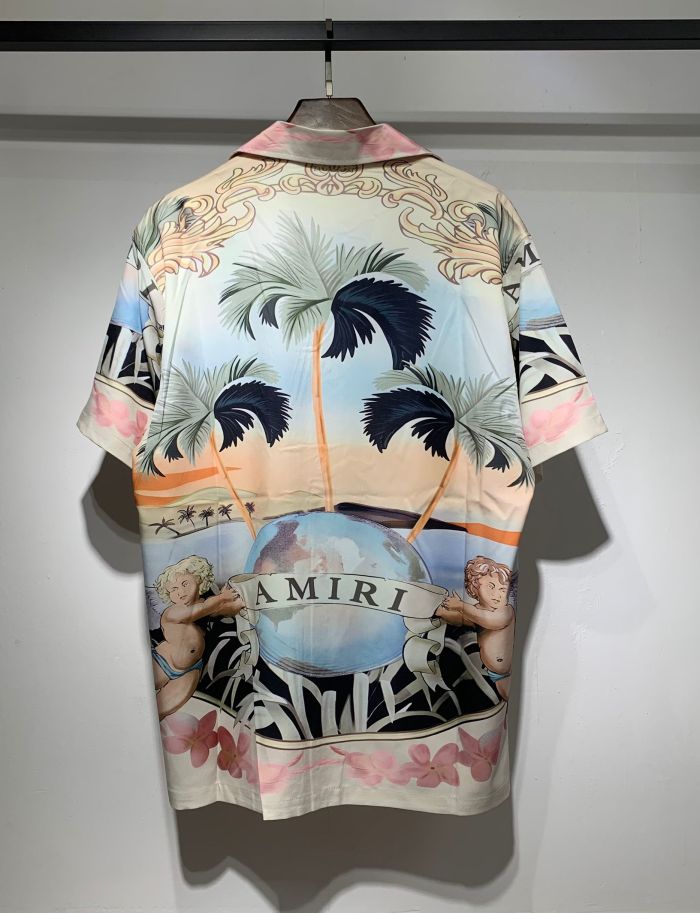 Amiri Angel Baby Coconut Short Sleeve Shirt & Shorts set