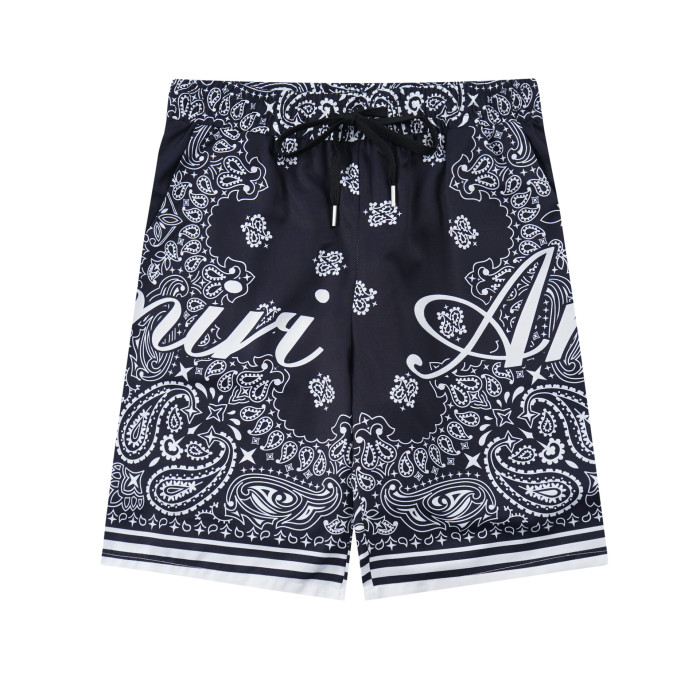Amiri Classic Floral Colorblock Couple's Printed Shorts 2 colors