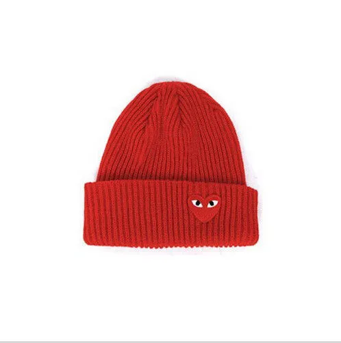 Acrylic Heart Pattern Wool Hat 9 Colors