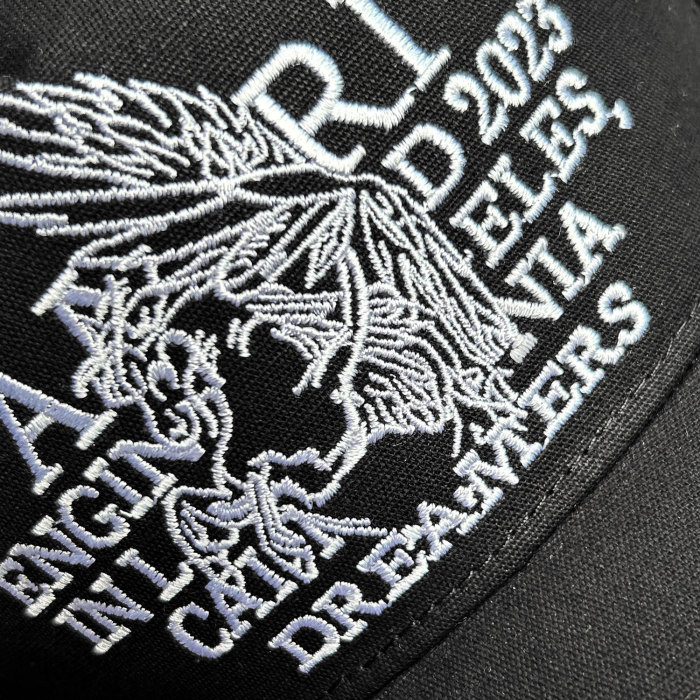 Amiri Pegasus Slogan Embroidered Mesh Duck Cap 4 colors