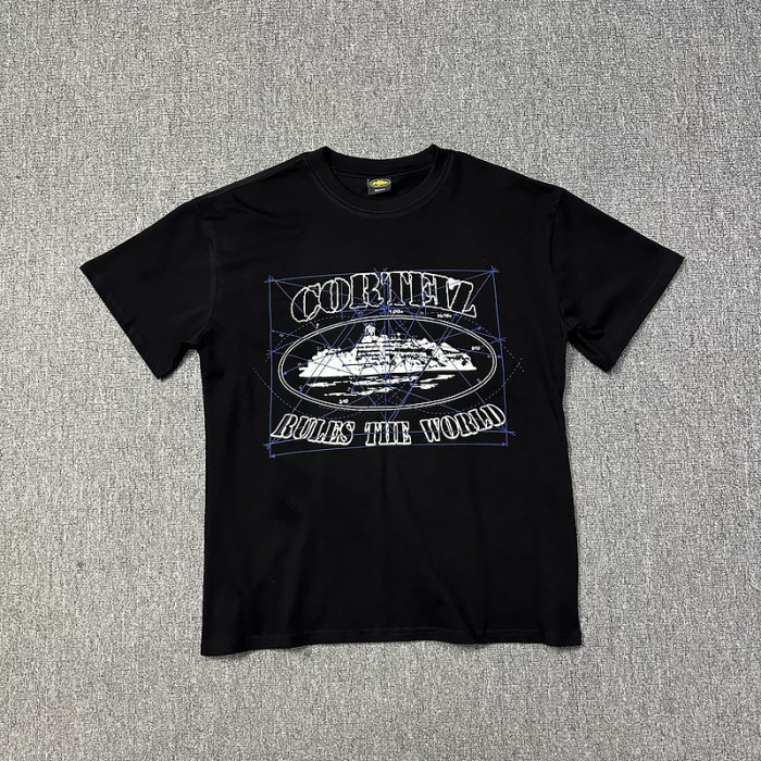 Corteiz Line Logo Embroidery tee 2 colors