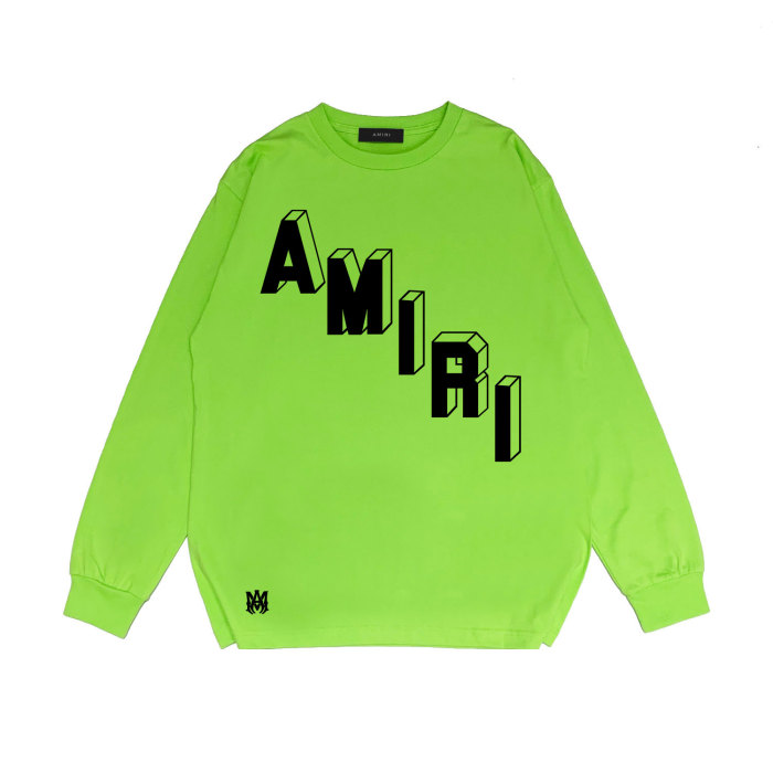 Amiri Stereo Alphanumeric Print Long Sleeve T-Shirt 25 colors