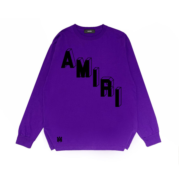 Amiri Stereo Alphanumeric Print Long Sleeve T-Shirt 25 colors