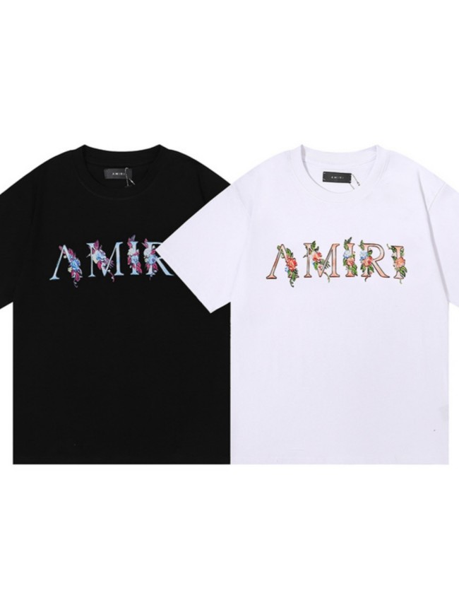 Amiri Gradient Alphabet Floral Letter Print Tee 2 colors