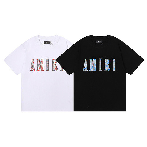 Amiri Crystal Ball Printed Letter tee 2 colors