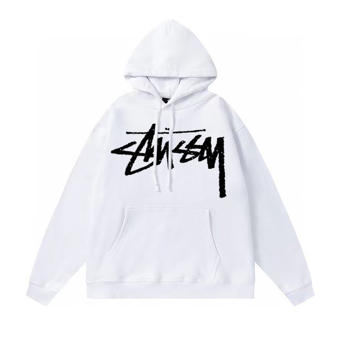 Stussy Reversible Big Logo Print Hooded Sweatshirt 5 colors