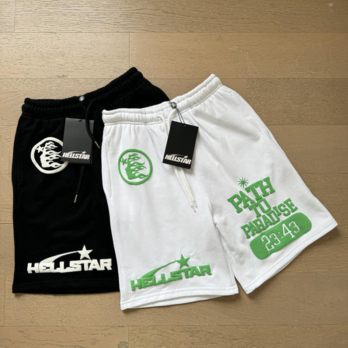 Hellstar Studio Time Foam Letter Logo Print Shorts 2 colors