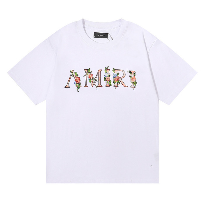 Amiri Gradient Alphabet Floral Letter Print Tee 2 colors