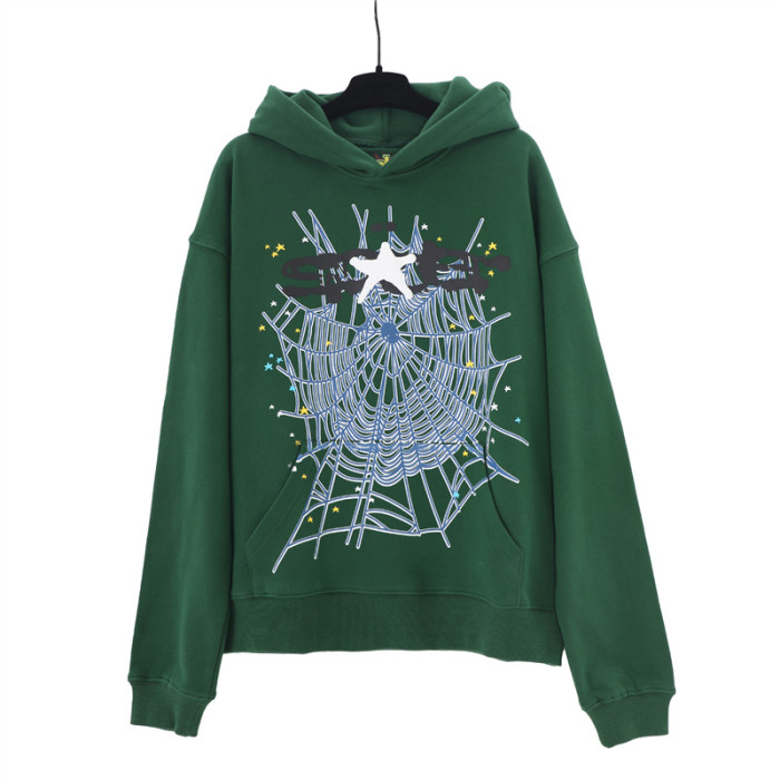 Young Thug-Sp5der Spider Web Alphabet Print Hoodie 2 Colors