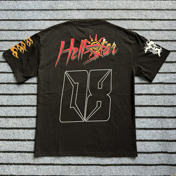 Hellstar Studio Gradient number 08 logo print Tee 2 colors
