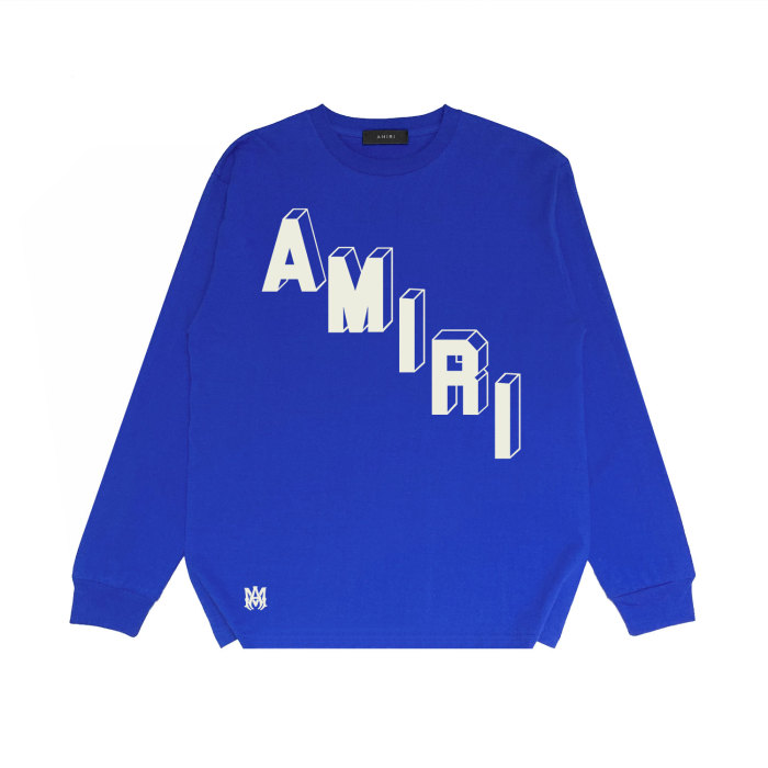 Amiri Stereo Alphanumeric Print Long Sleeve T-Shirt 25 colors