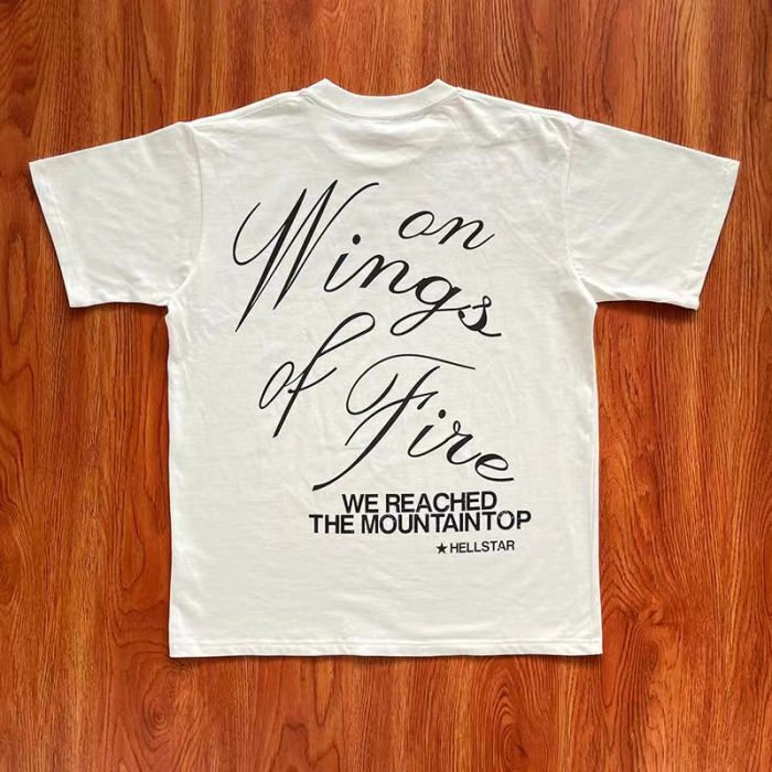 Hellstar Studio Angel Letter Logo Print Tee