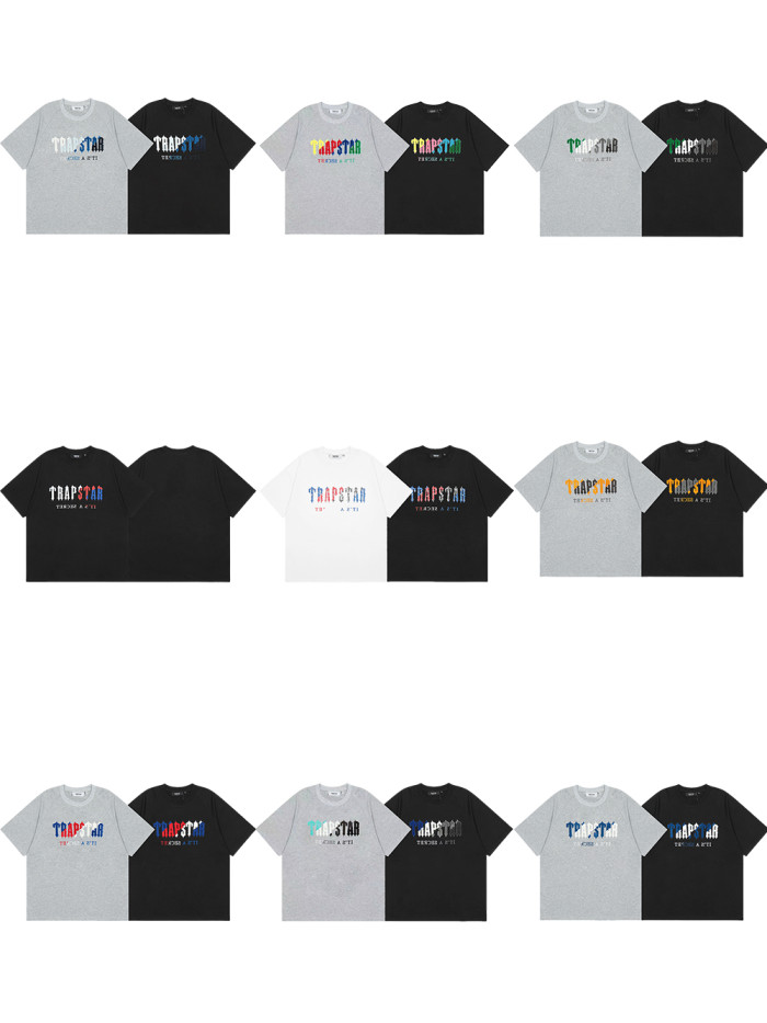 Trapstar Sale Now! Colourful Gradient Towel Embroidery Letter Print tee 17 colors
