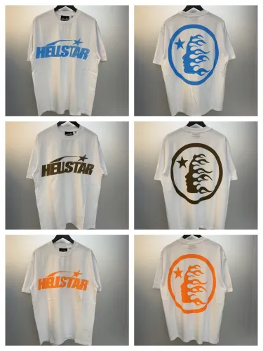 Front and back colorful letters big logo print Tee 3 colors